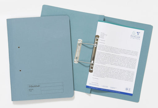 Best Value Exacompta Guildhall Spiral Files, 285 gsm, 355 x 250 mm - Blue, Pack of 25
