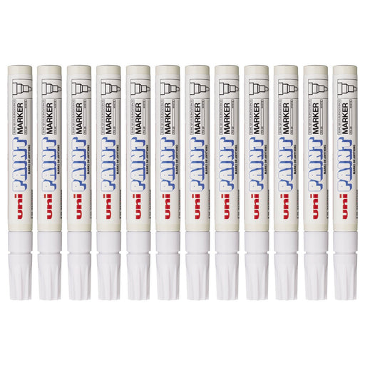 Best Value Uni-Ball uni Paint Marker Bullet Tip Medium Point Px20 Line Width 2.2-2.8mm White Ref 9001927 [Pack 12]