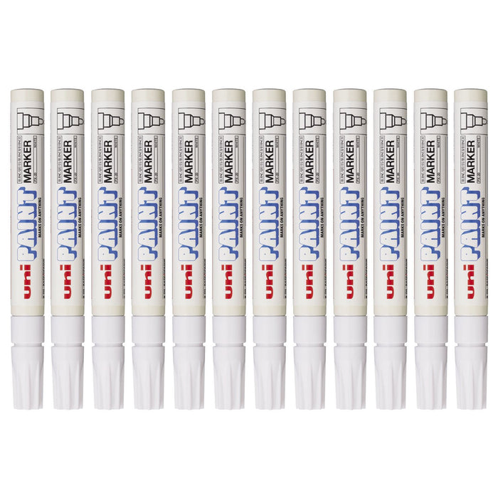 Best Value Uni-Ball uni Paint Marker Bullet Tip Medium Point Px20 Line Width 2.2-2.8mm White Ref 9001927 [Pack 12]