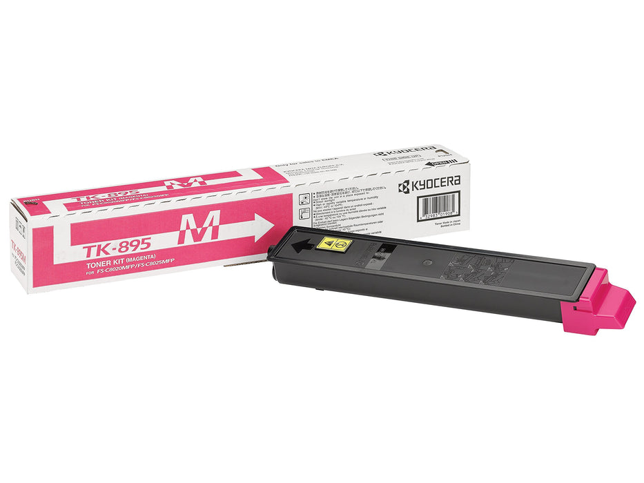 Best Value Kyocera TK-895M Toner Magenta, 6,000 Pages, Original Premium Printer Cartridge 1T02K0BNL0 for ECOSYS FS-C8020MFP, FS-C8025MFP, FS-C8520MFP, FS-C8525MFP
