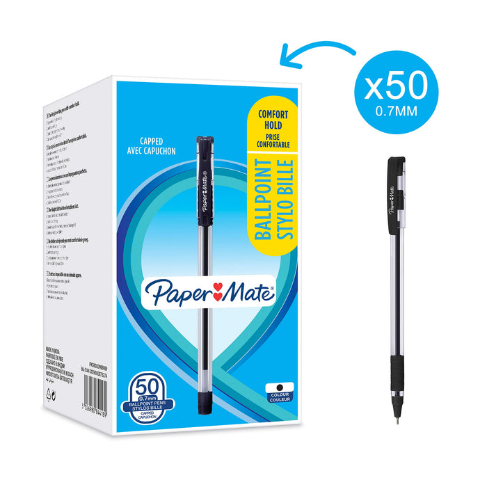 Paper Mate Ballpoint Pens, Comfort Grip, Fine Point Black