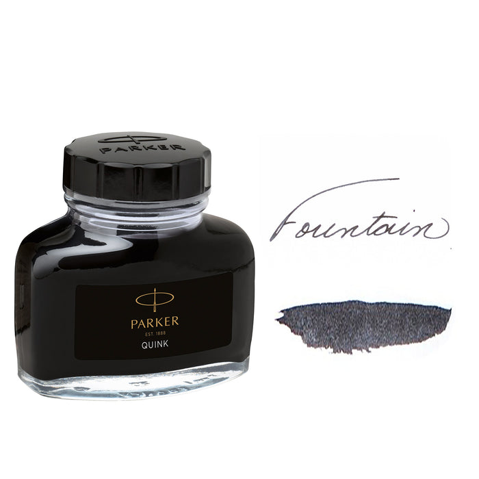 Best Value Parker Fountain Pen Liquid Bottled Quink Ink, 57 ml, in a Box - Black