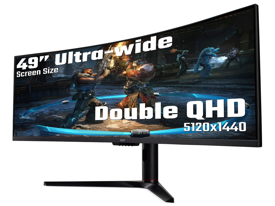 Acer Nitro EI491CRPbmiiipx 49 Inch Double Quad HD Ultra Wide FreeSync VA Panel HDMI DisplayPort Gaming Monitor