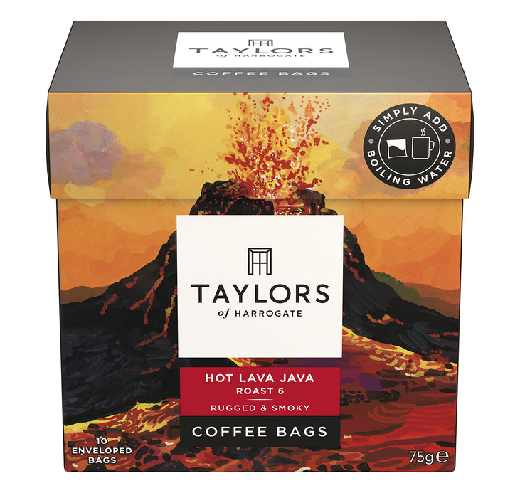 Taylors of Harrogate Hot Lava Java Coffee Bags (Pack 10) 0403538