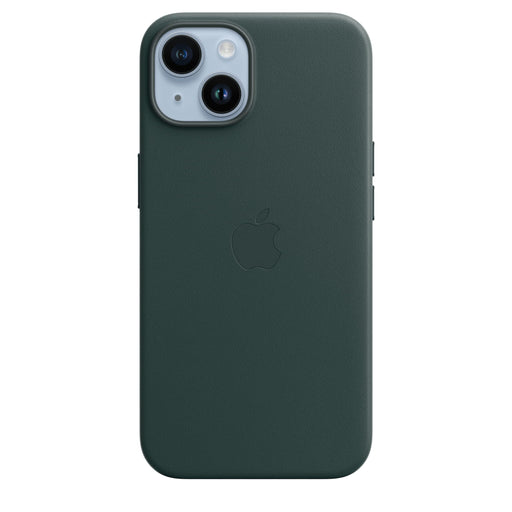 Apple - Back cover for mobile phone - MagSafe compatibility - leather - forest green - for iPhone 14