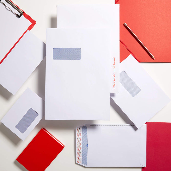 Best Value Plus Fabric C6 White Wallet Self Seal Envelope, 120 gsm, Pack of 500