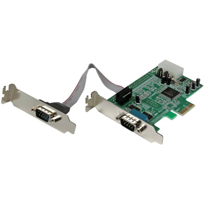 Best Value StarTech.com 2 Port Low Profile Native RS232 PCI Express Serial Card with 16550 UART