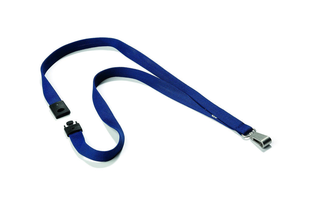 Best Value Durable 812728 Textile Soft Lanyard - Midnight Blue (Pack of 10)