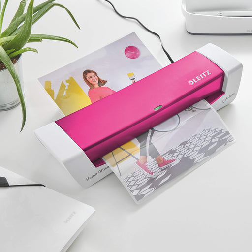 Leitz iLAM Home Office Laminator A4 Pink and White 73681023