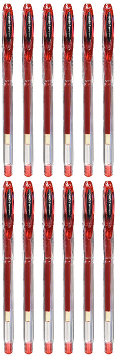 Best Value Uni-ball 323020 SigNo UM120 Gel Rollerball Pen 0.7mm Tip 0.5mm Line Red Ref 9001182 [Pack of 12]