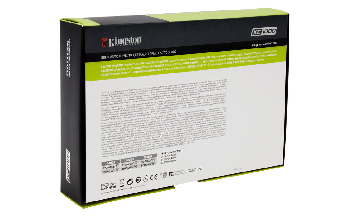 Best Value Kingston SKC1000H/240G KC1000, NVMe PCIe SSD-240G Gen3 x 4 (with HHHL AIC card), Black