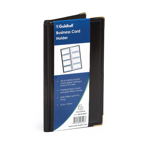 Best Value Exacompta Guildhall Business Card Holder, 214 x 115 mm, 48 Pockets
