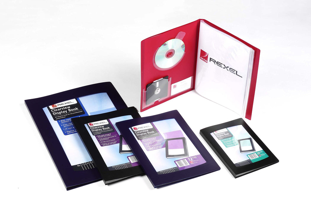 Best Value Rexel A5 Clearview Display Book - Black