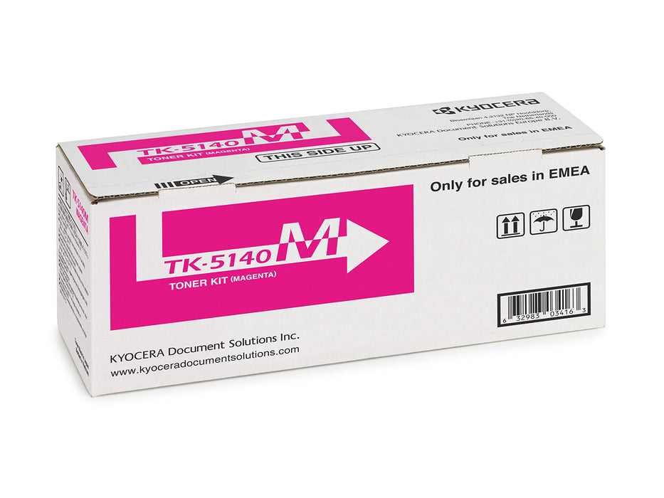 Best Value Kyocera Toner Cartridge TK-5140 M - MAGENTA - 5.000 Pages High Capacity Genuine Premium Printer Toner - 1T02NRBNL0 - T02NRBNL - for ECOSYS M6030cdn, ECOSYS M6530cdn, ECOSYS P6130cdn