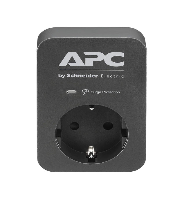APC Essential Surgearrest PME1WB-GR - Surge protector - AC 220/230/240 V - 4000 Watt - output connectors: 1 - Germany - black