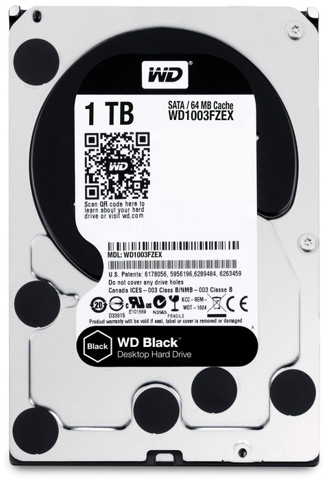 WD Black Performance Hard Drive WD1003FZEX - Hard drive - 1 TB - internal - 3.5" - SATA 6Gb/s - 7200 rpm - buffer: 64 MB