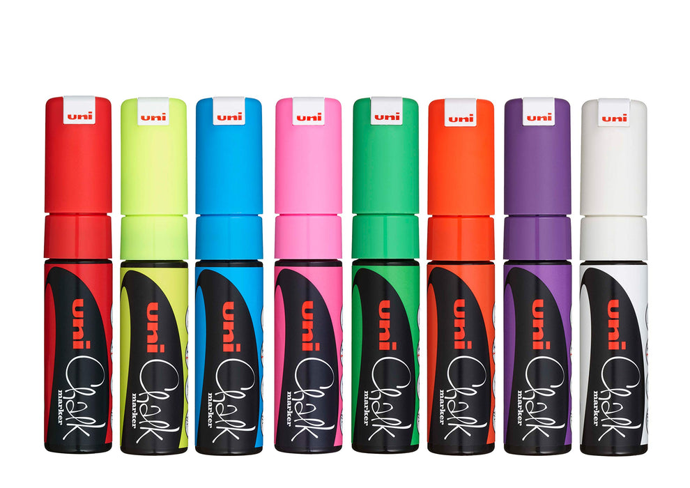 Best Value Uni-Ball F804808 CHALK PWE-8K ASSORTED WLT 8 MARKER CHISEL TIP (8.0mm)