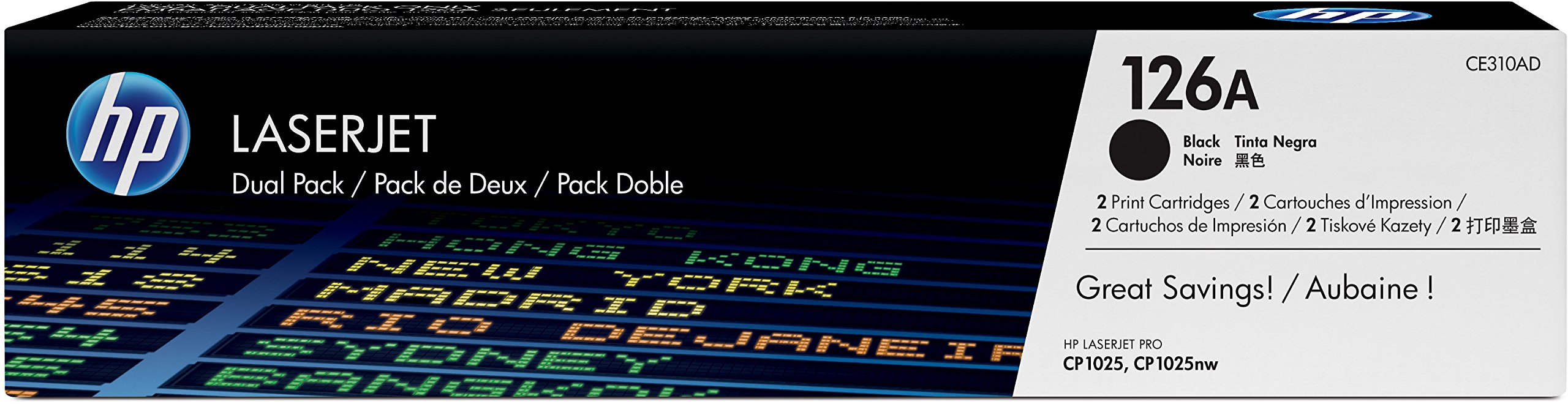 Best Value HP CE310AD 126A Original LaserJet Toner Cartridges, Black, Pack of 2