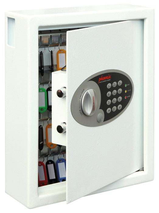 Phoenix Key Deposit Safe 48 Hook with Electronic Lock Cygnus KS0032E 300 x 100 x 360mm White