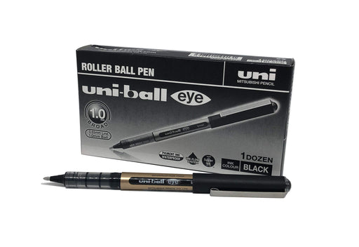 Best Value uni-ball Eye Broad UB-150-10 Rollerball pen, 1mm nib, Black ink, box of 12