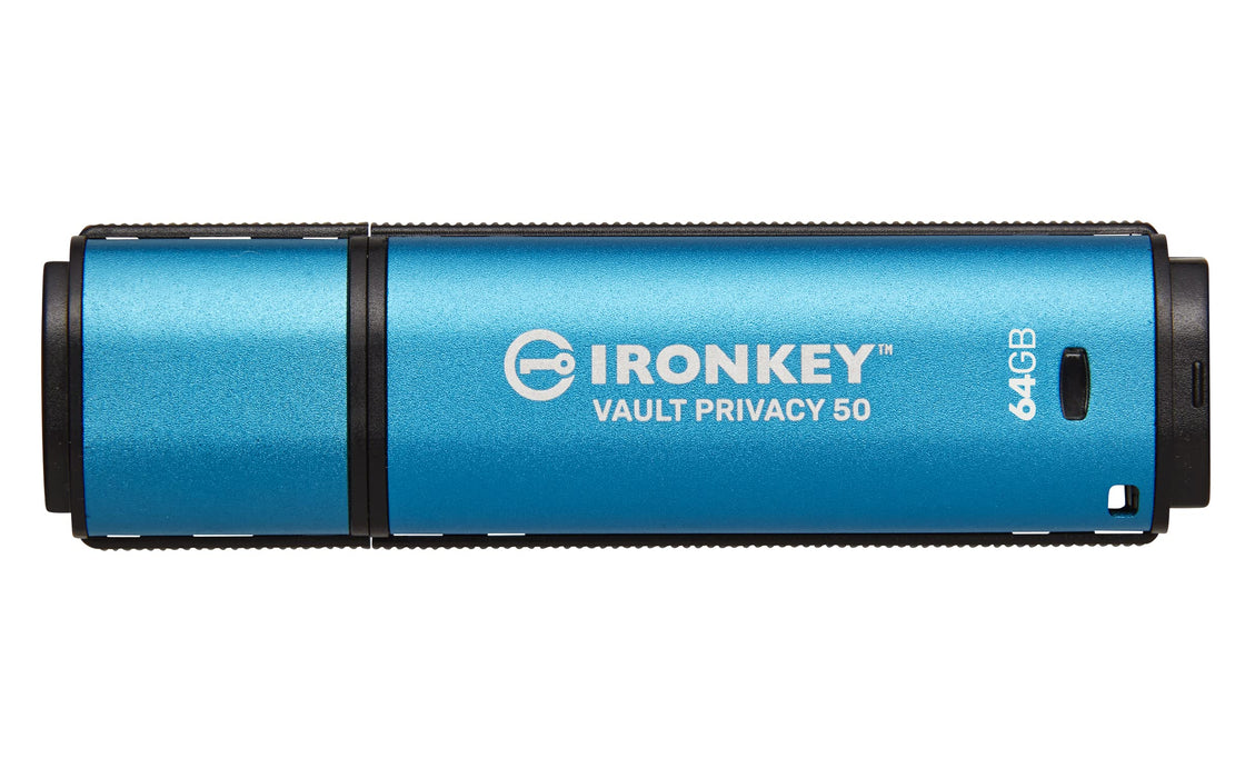 Kingston IronKey Vault Privacy 50 Series - USB flash drive - encrypted - 64 GB - USB 3.2 Gen 1 - TAA Compliant