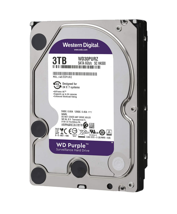 Best Value WD Purple 3 TB Surveillance Hard Disk Drive, Intellipower 3.5 Inch SATA 6 Gb/s 64 MB Cache 5400 rpm