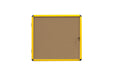 Best Value Bi-Office Display Case Ultrabrite-9x A4Cork Notice Board with Yellow Aluminium Frame