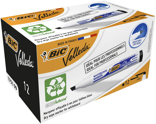 Best Value BIC Velleda 1751 ECOlutions Whiteboard Markers Black 12 Box