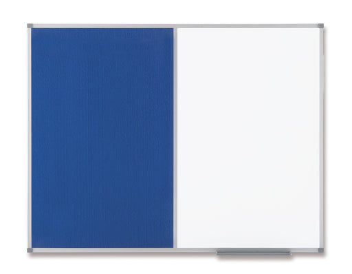 Best Value Nobo Classic Combination Board Drywipe and Felt with Aluminium Frame 1200x900 mm (White/Blue)