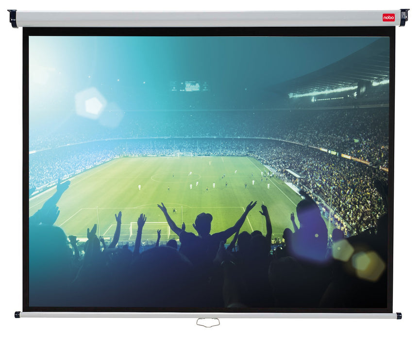 Best Value Nobo Electric Wall and Ceiling Home Theatre/Cinema Projection Screen with Remote Control 4:3 Screen Format White (1600x1200mm)