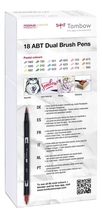 Best Value Tombow ABT Dual Brush Pen - Pastel (Pack of 18)