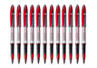 Best Value Uni-Ball UB-188-L Fountain Pen Tip 0.7mm Air Rollerball Pens, Red Gel, 12 Pack