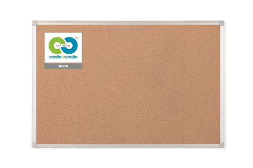 Best Value Earth-it Bi-Office Notice Board Cork with Aluminium Frame W900xH600mm Ref CA031790