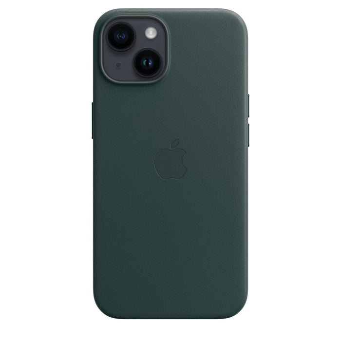 Apple - Back cover for mobile phone - MagSafe compatibility - leather - forest green - for iPhone 14