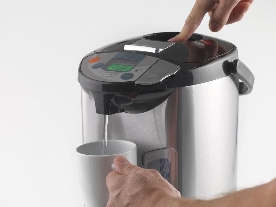 Best Value Addis Thermo Pot Instant Thermal Hot Water Boiler Dispenser, 5 liters, Stainless Steel/Black