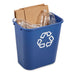 Rubbermaid Recycling Bin Blue 27 Litre Polyethylene 380 x 368 x 265 mm