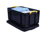 Best Value Really Useful 64 Litre Storage Box, Solid Black