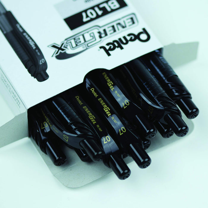 Best Value Pentel EnerGel-X Retractable Pen, 0.7 mm Tip - Black, Pack of 12