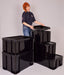 Best Value Really Useful 64 Litre Storage Box, Solid Black