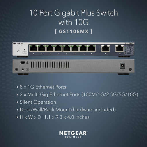 NETGEAR SOHO GS324 - Switch - unmanaged - 24 x 10/100/1000 - desktop, rack-mountable, wall-mountable