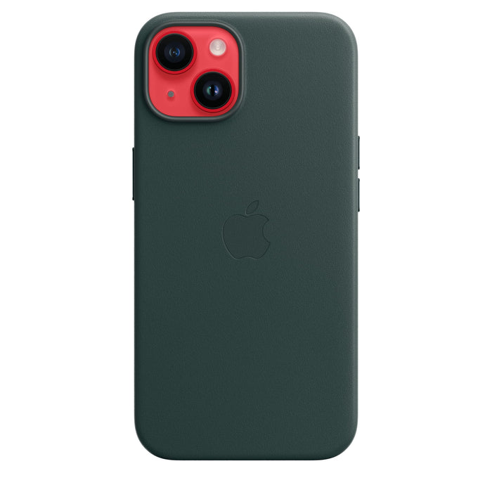 Apple - Back cover for mobile phone - MagSafe compatibility - leather - forest green - for iPhone 14