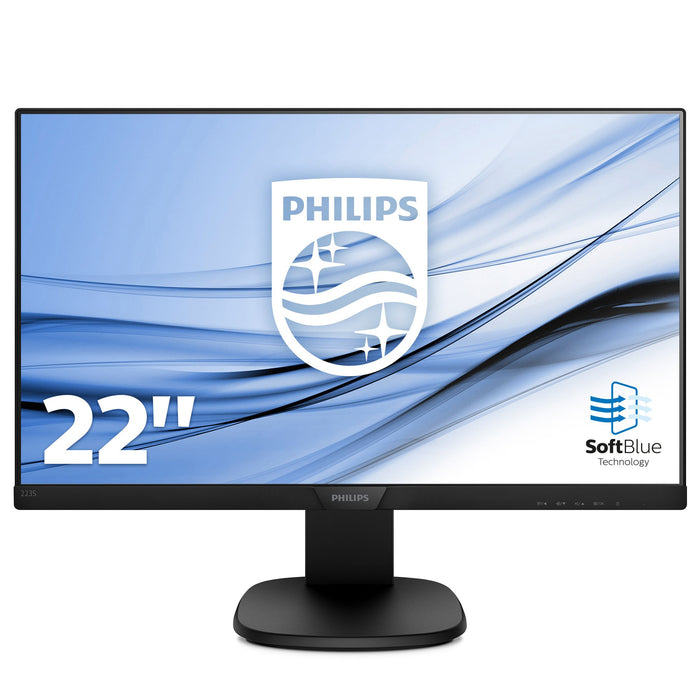 Best Value Philips 223S7EHMB 21.5" IPS Height adjust monitor Full HD VGA, HDMI, Speakers