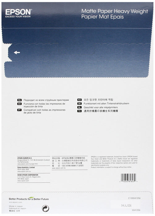 Best Value Epson A4 Matte Heavyweight Inkjet Paper (50 Sheets)