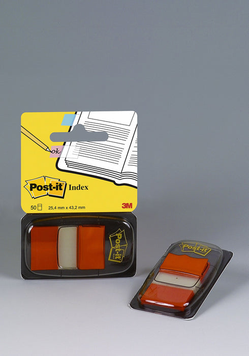 Best Value Post-it Index Medium Plastic Dispenser - Orange/Purple (Pack of 50)