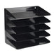 Best Value Avery 605SBLK 5 Tier Steel Letter Rack, 380 x 335 x 230 mm - Black