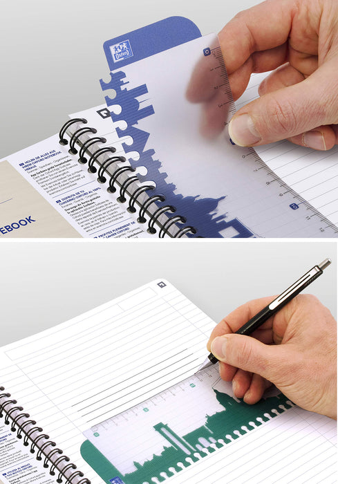 Best Value Oxford Office A4 Translucent Poly Cover Wirebound Notebook Narrow Ruled with Margin 180 Page including Repositionable Divider/Ruler, Assorted Colours, 5 Notebooks