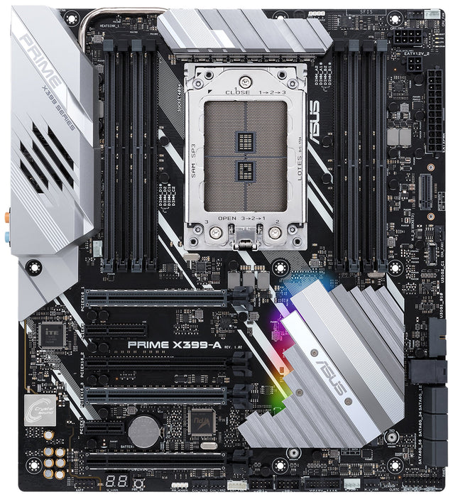 Best Value ASUS PRIME X399-A AMD Threadripper TR4 DDR4 M.2 U.2 X399 EATX HEDT Motherboard with USB 3.1 Gen2, AURA Sync RGB Lighting and 3D Printing Mounts
