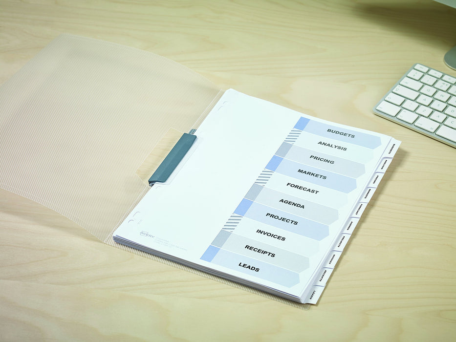 Best Value Avery 01816061 A4 IndexMaker Unpunched Dividers with Printable Tabs, 10 Part Dividers - White
