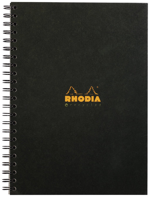 Best Value Rhodia Active Hardback Wirebound Notebook, A4, Lined, Recycled Paper - Black