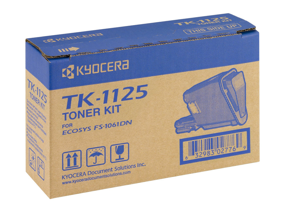 Best Value Kyocera TK-1125 Toner Black, 2,100 Pages, Original Premium Printer Cartridge 1T02M70NLV compatible with ECOSYS FS-1061DN, FS-1325MFP
